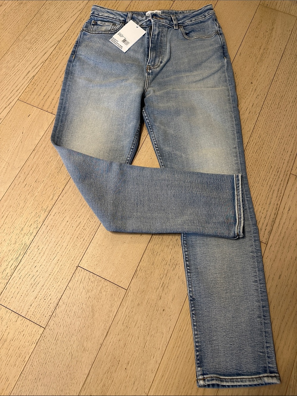 Ganni light Wash slim fit super high rise Jeans
